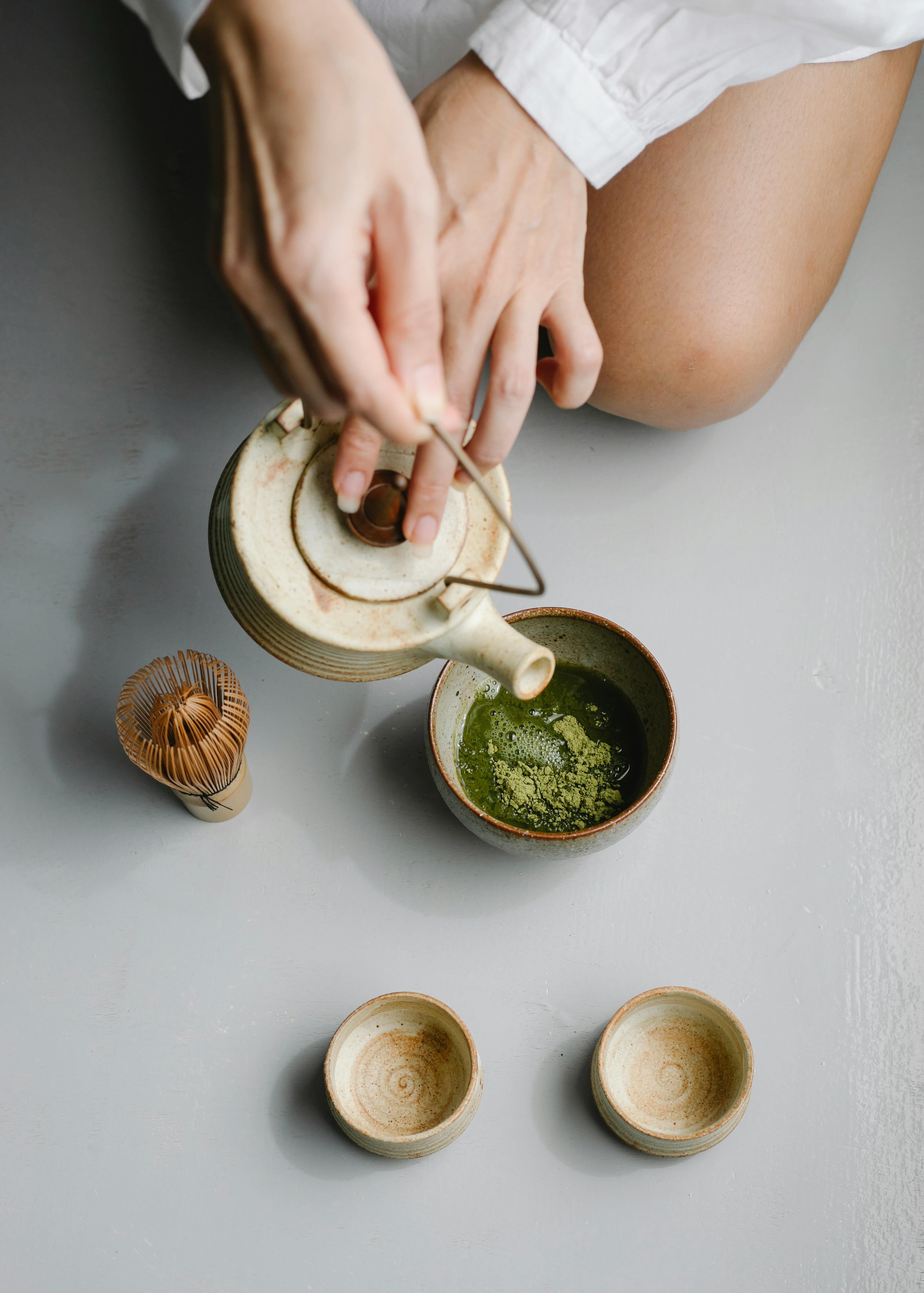 Traditional matcha tea ceremony